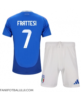 Italia Davide Frattesi #7 Echipament de Fotbal Replică European 2024 Copii Acasa (+ Șorturi)